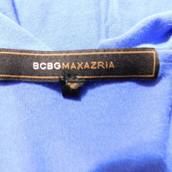 BCBG Max Azria Royal Blue Ruffle Neck Top - Picture 3 of 4